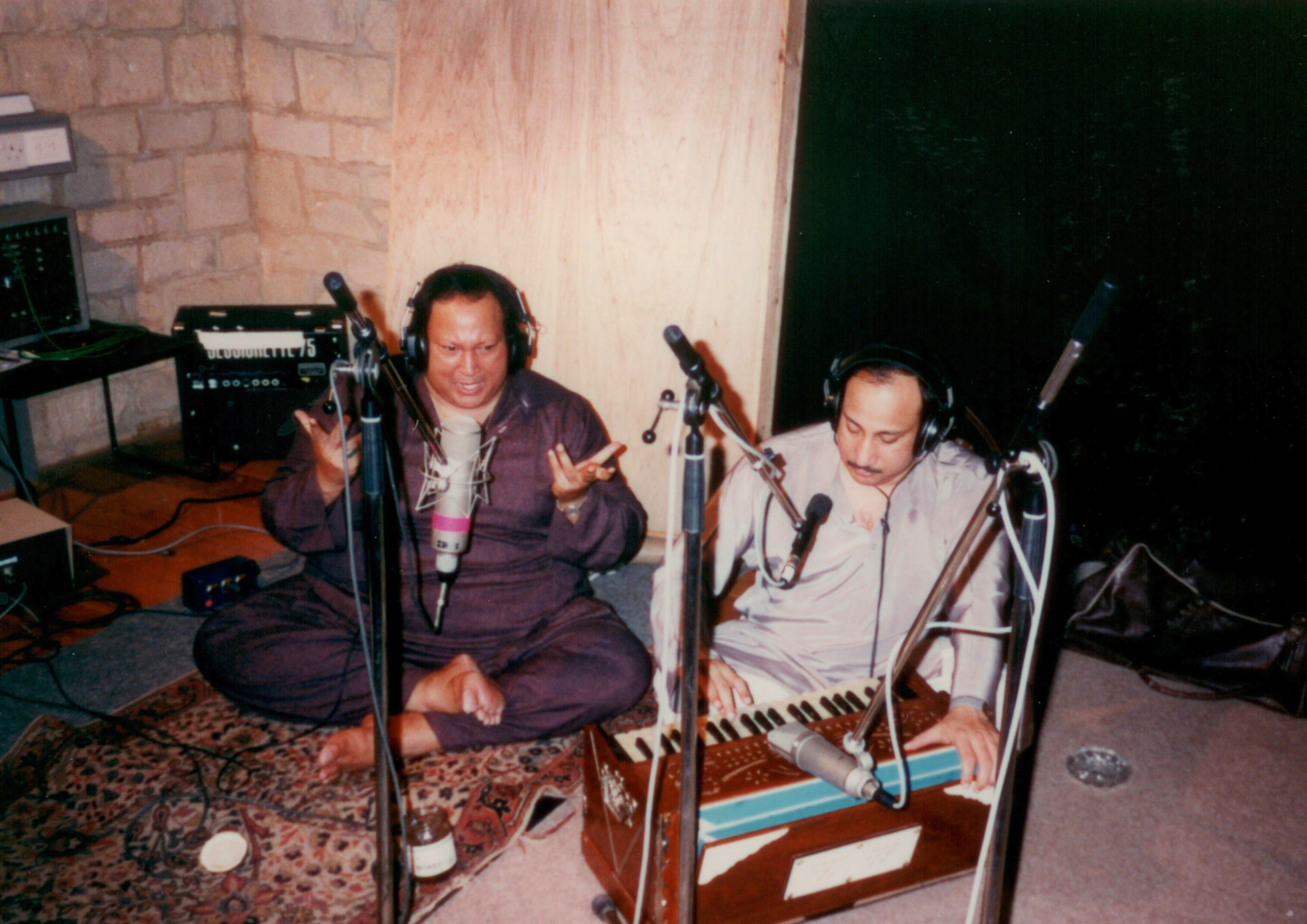 Nusrat recording at Real World Studios