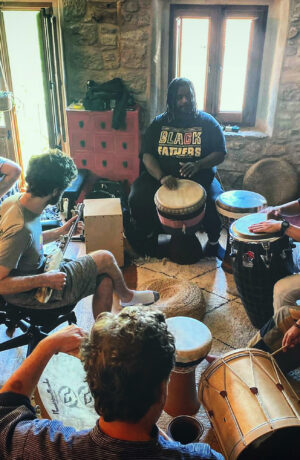 Bokanté working on the album History in Barcelona. Photo credit: courtesy of the artist.