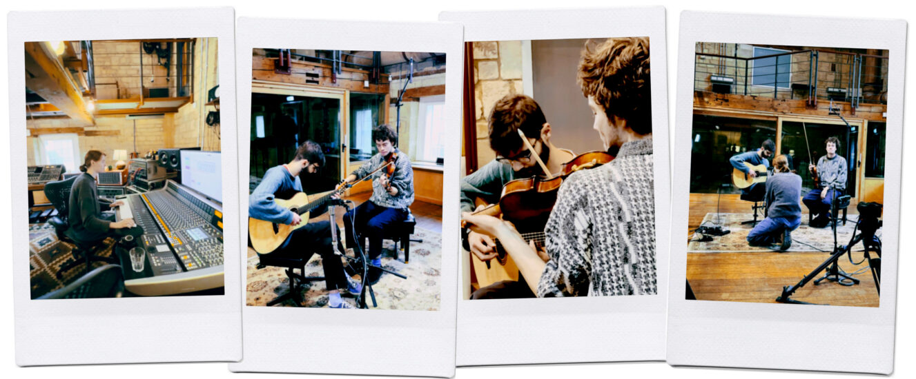Polaroids of the recording session