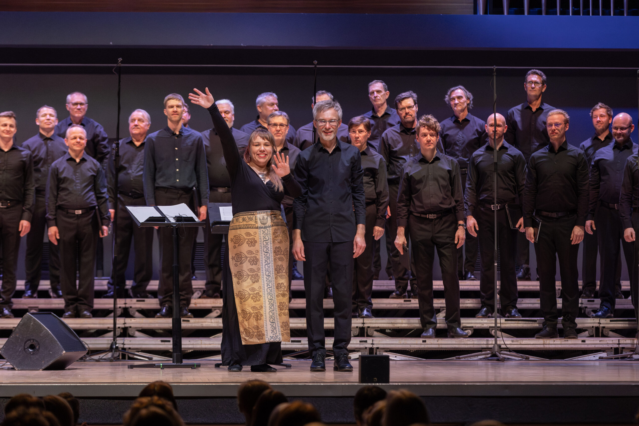 Mari Kalkun and the Estonian National Male Choir.